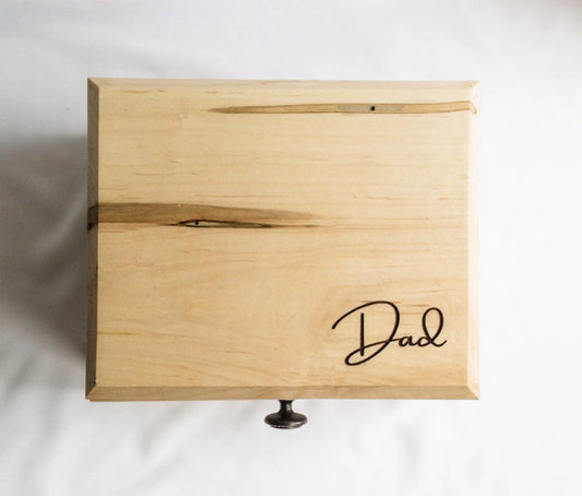 Personalized Gift, "Dad" Script Keepsake Box Rorey's Crafted Gifts